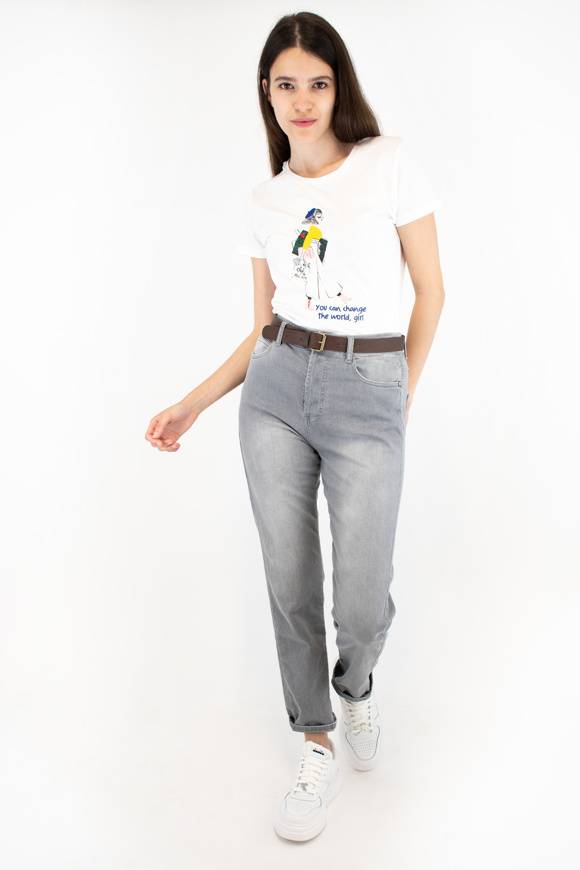 Please Jeans PLEASE T-SHIRT - T76 326 - WHITE Soddisfazione Garantita