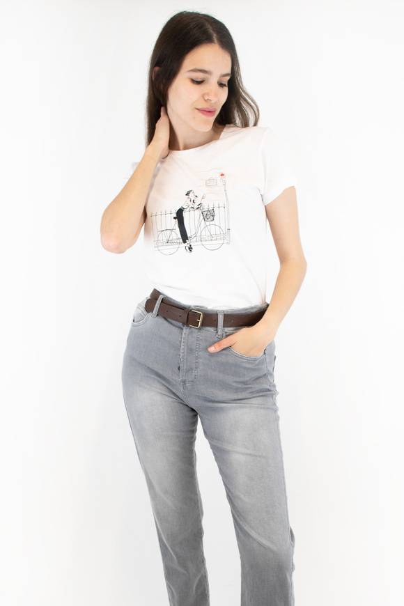 Please Jeans PLEASE T-SHIRT - T76 323 - WHITE Qualità Garantita