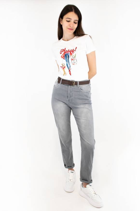 Please Jeans PLEASE T-SHIRT - T76 329 - WHITE Negozi Online