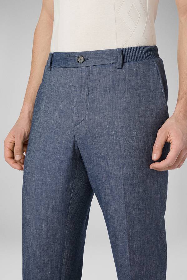Pull Pal Zileri Pantalone in lino e cotone stretch Sconto di tempo limitato