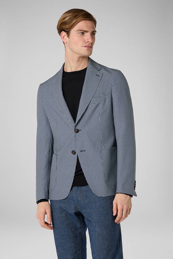 Pull Pal Zileri Giacca Effortless in jersey con motivo pied de poule Outlet