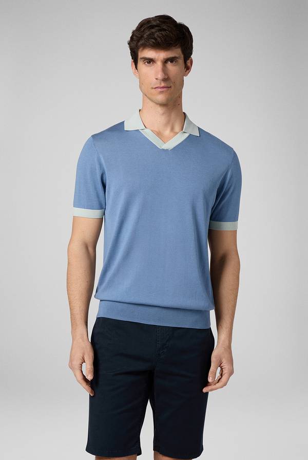 Pull Pal Zileri Polo a maniche corte con scollo a V Vendita Economica