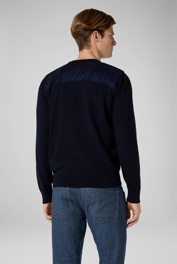 Pull Pal Zileri Girocollo in lana con dettagli in nylon Fino al 50% di sconto
