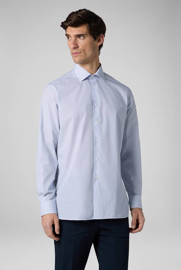 Pull Pal Zileri Camicia in puro cotone con stampa circolare In Linea