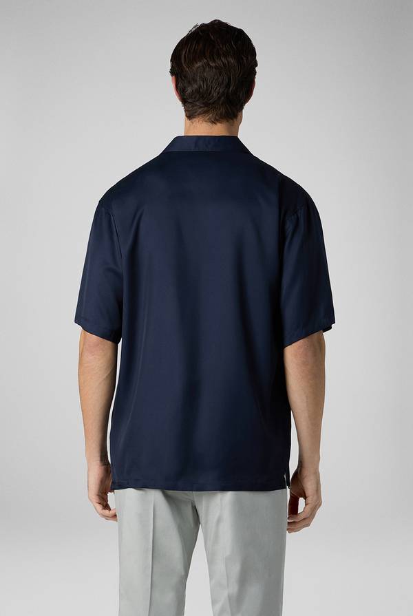 Pull Pal Zileri Camicia bowling blu navy Sconto