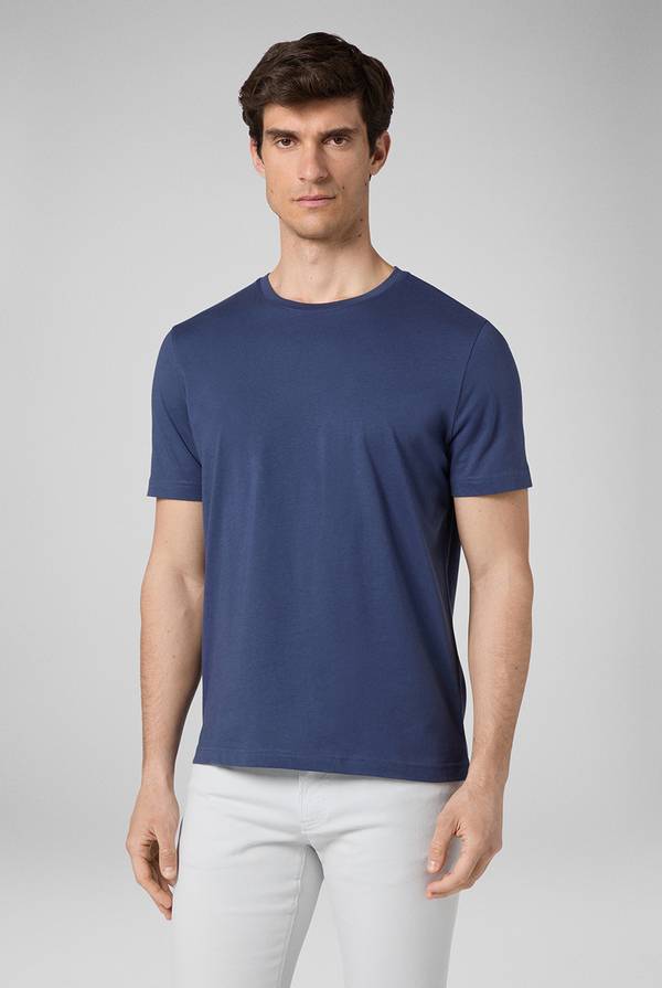 Pull Pal Zileri T-Shirt in cotone nel colore blu Vendita Economica