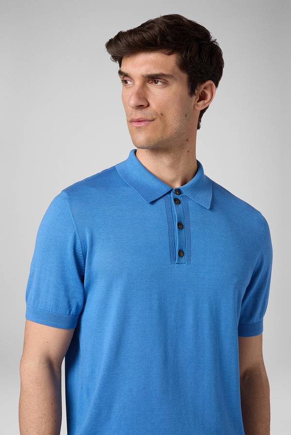 Pull Pal Zileri Polo in maglia di lana e seta Saldi Di Fabbrica