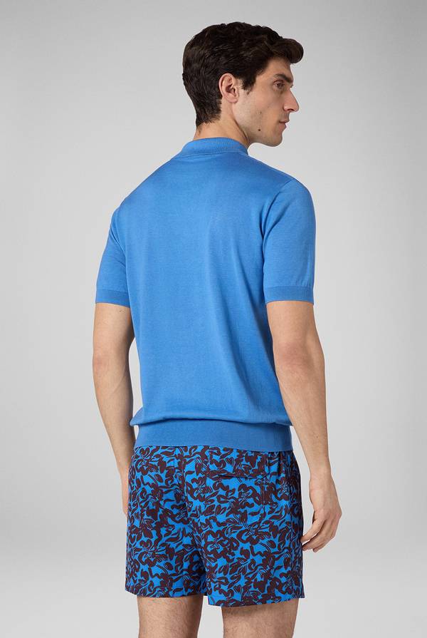 Pull Pal Zileri Polo in maglia di lana e seta Saldi Di Fabbrica