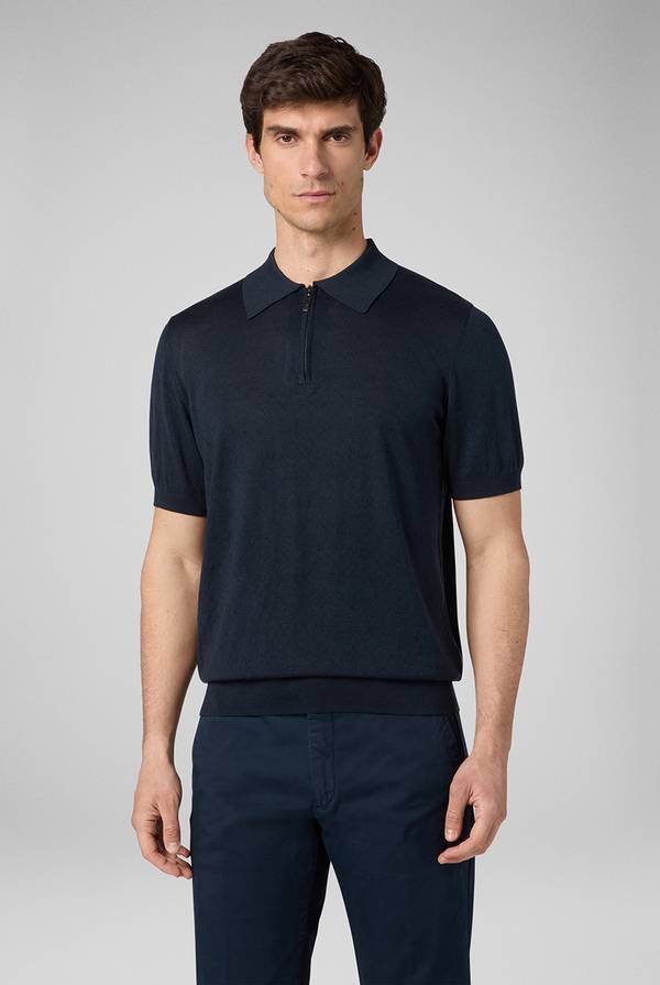 Pull Pal Zileri Polo jacquard con monogramma pz Vendite Flash