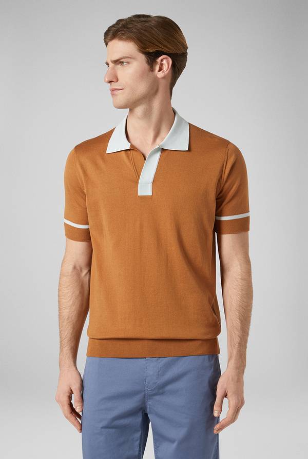 Pull Pal Zileri Polo in maglia con dettagli a contrasto Negozio