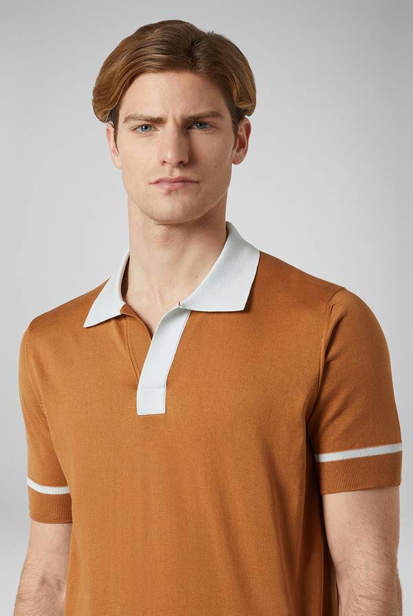 Pull Pal Zileri Polo in maglia con dettagli a contrasto Negozio