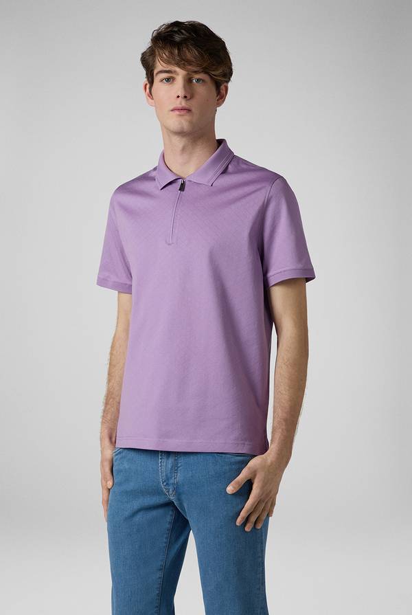 Pull Pal Zileri Polo con monogramma allover In Saldo