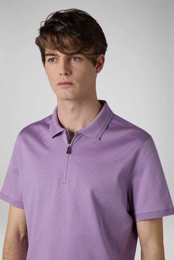 Pull Pal Zileri Polo con monogramma allover In Saldo