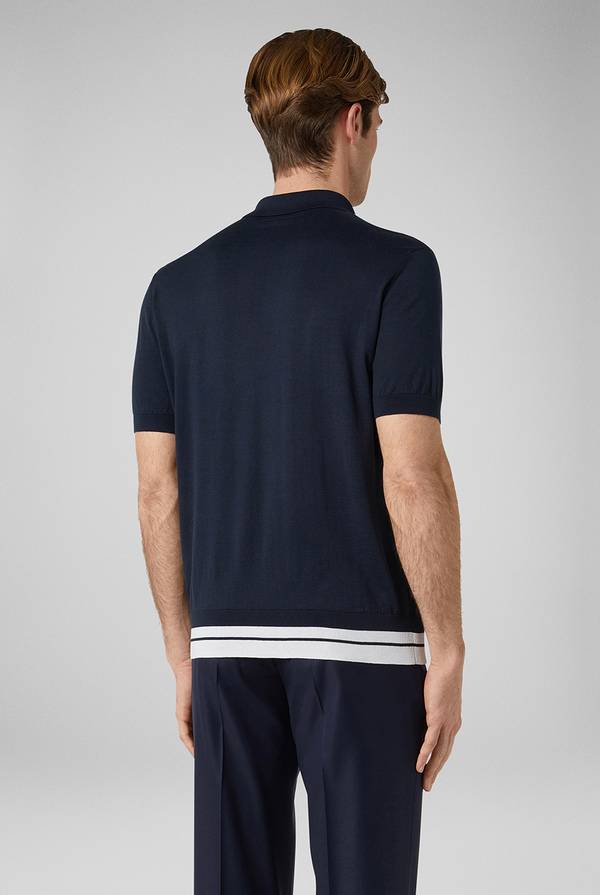 Pull Pal Zileri Polo con bande a contrasto Nuova