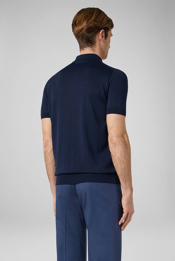 Pull Pal Zileri Polo in maglia di seta e cotone Italia