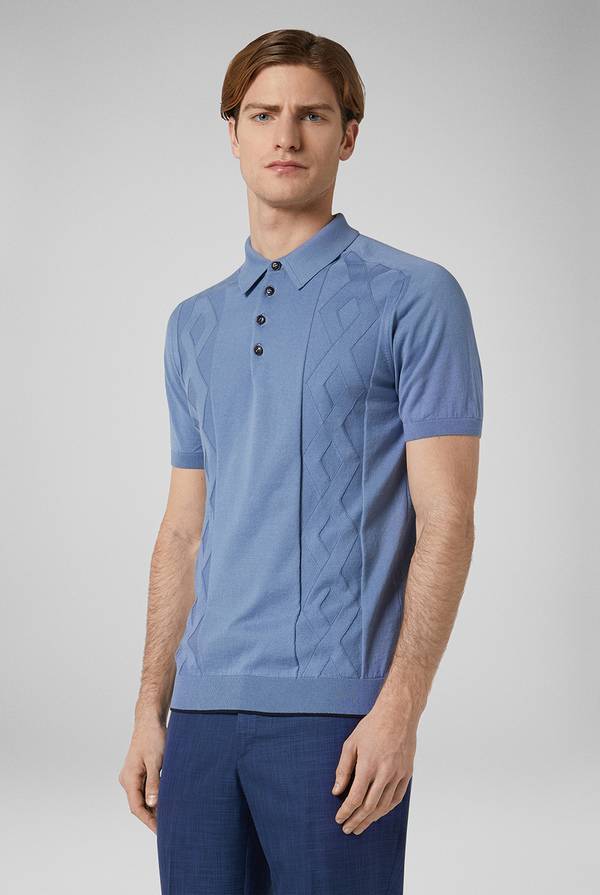 Pull Pal Zileri Polo in maglia con calati Nuovo