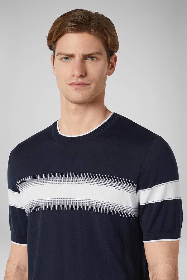 Pull Pal Zileri Maglia girocollo in seta e cotone Pezzi Unici