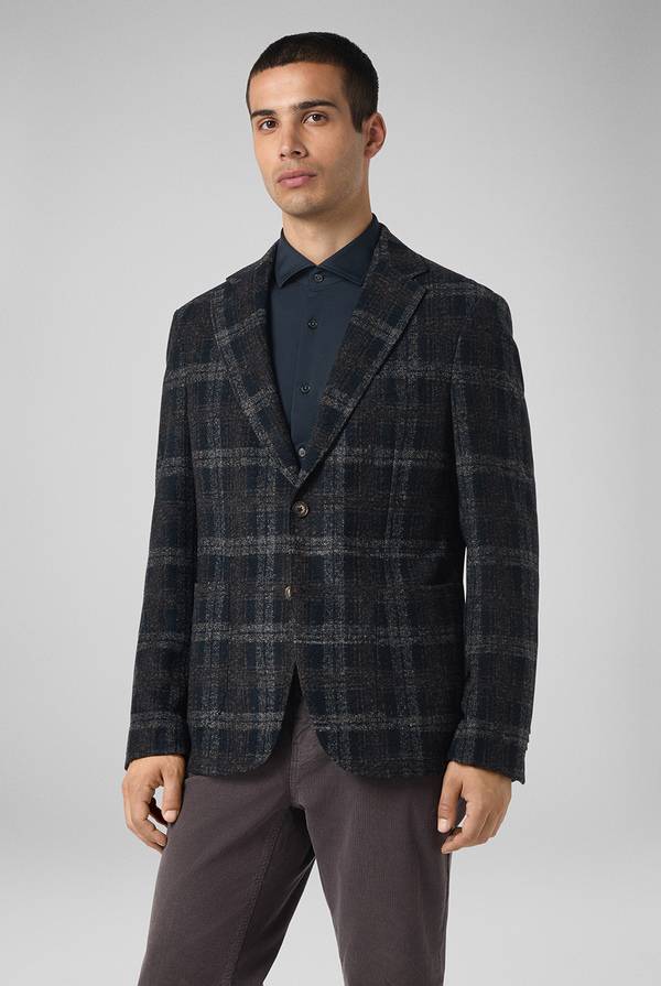 Pull Pal Zileri Giacca blu navy con motivo macro check Offerta