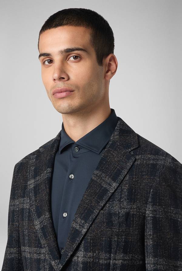 Pull Pal Zileri Giacca blu navy con motivo macro check Offerta