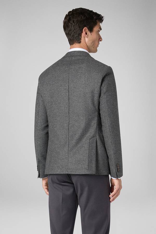 Pull Pal Zileri Giacca in lana tecnica con motivo spina di pesce Online