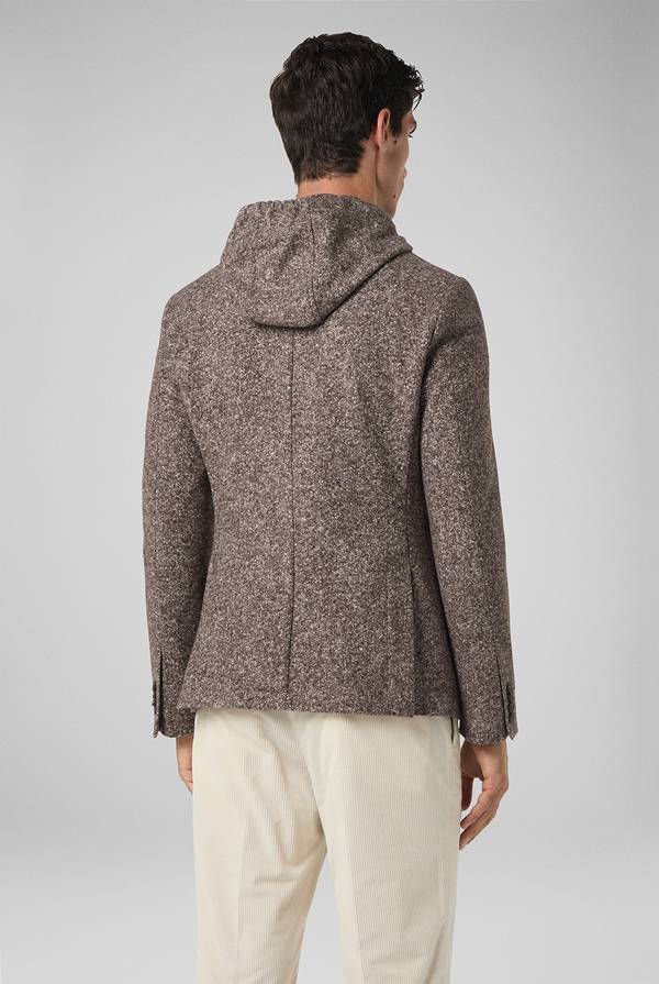 Pull Pal Zileri Giacca in lana tecnica con pettorina e cappuccio removibili In Vendita