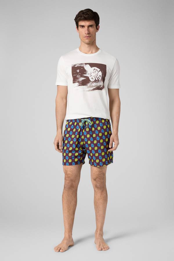 Pull Pal Zileri tshirt in cotone con stampa astratta Negozi Online