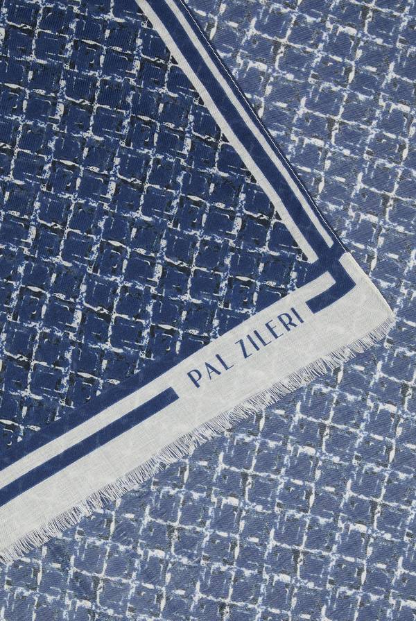Pull Pal Zileri Sciarpa in modal e lana con fantasia geometrica Vendita Economica