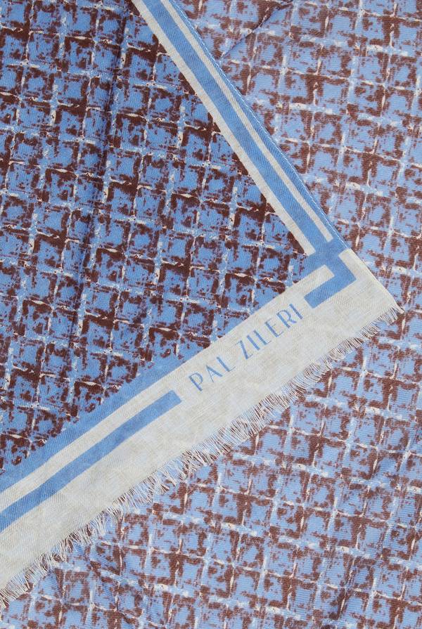 Pull Pal Zileri Sciarpa in modal e lana con fantasia geometrica Saldi Di Fabbrica
