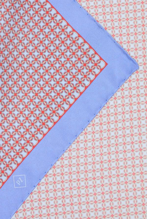 Pull Pal Zileri Pochette in seta stampata con piping a contrasto I Più Venduti