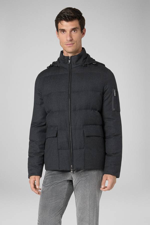 Pull Pal Zileri Bomber in pura lana con cappuccio removibile Presa
