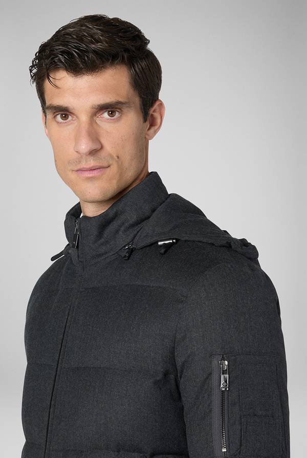 Pull Pal Zileri Bomber in pura lana con cappuccio removibile Presa