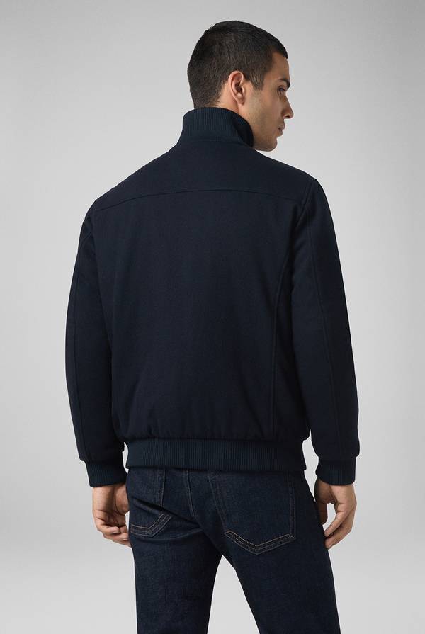 Pull Pal Zileri Bomber in lana tecnica con finiture in maglia a contrasto Offerta