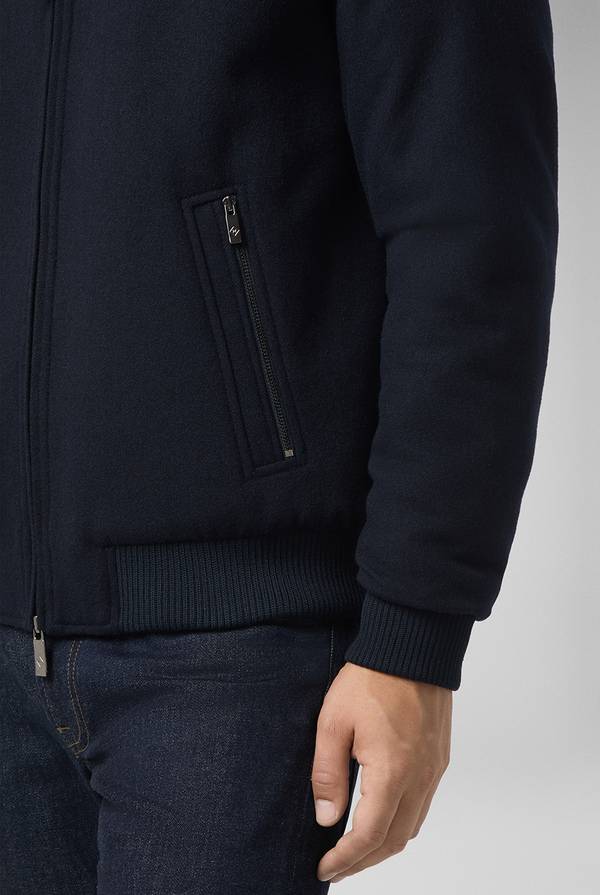 Pull Pal Zileri Bomber in lana tecnica con finiture in maglia a contrasto Offerta