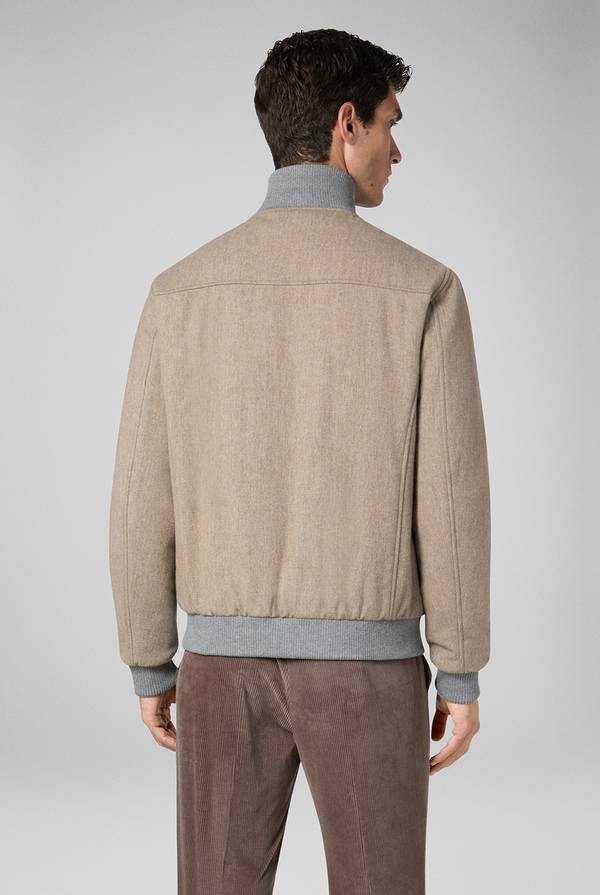 Pull Pal Zileri Bomber in lana tecnica con finiture in maglia a contrasto Online