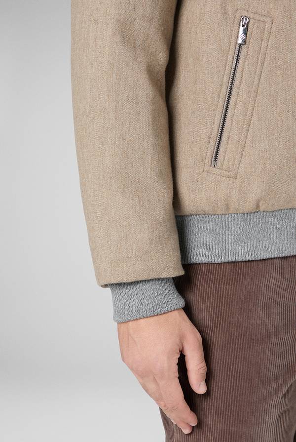 Pull Pal Zileri Bomber in lana tecnica con finiture in maglia a contrasto Online