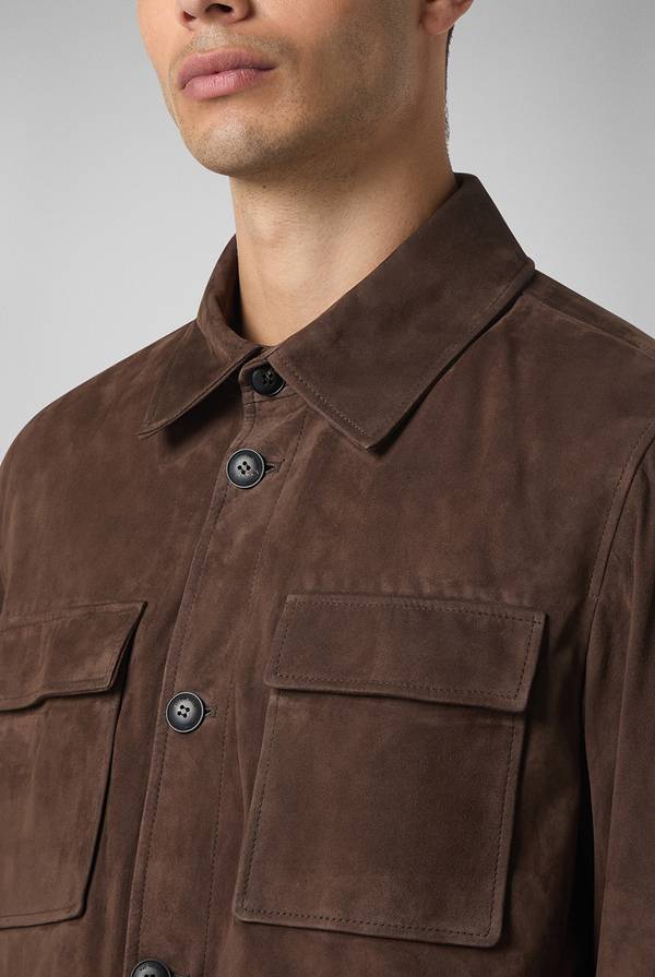 Pull Pal Zileri Field Jacket in camoscio In Saldo