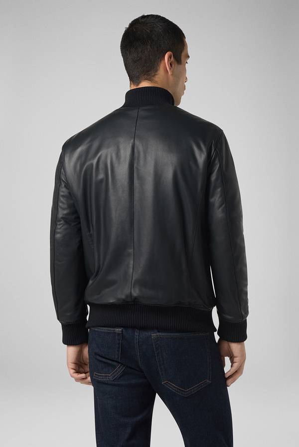Pull Pal Zileri Bomber in pelle con colletto stand up 2025