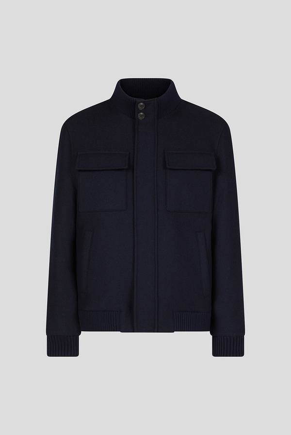 Pull Pal Zileri Blouson in lana blu navy