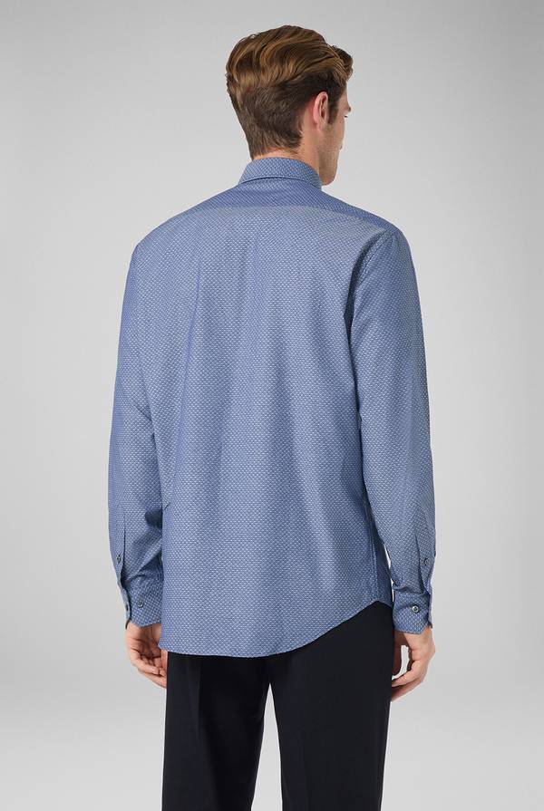 Pull Pal Zileri Camicia micro fantasia effetto denim Sconto