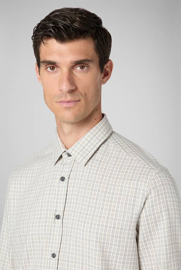Pull Pal Zileri Camicia in flanella di cotone Saldi Di Fabbrica