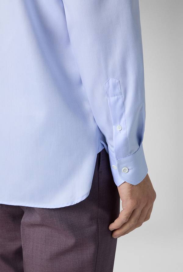Pull Pal Zileri Camicia in cotone con trattamento anti-piega azzurra Pezzi Unici