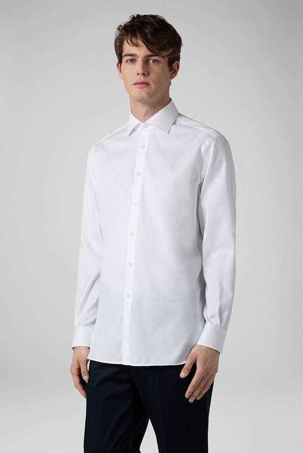 Pull Pal Zileri Camicia in cotone con trattamento anti-piega azzurra Soddisfazione Garantita