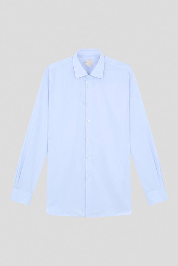 Pull Pal Zileri Camicia azzurra in cotone con collo Milano
