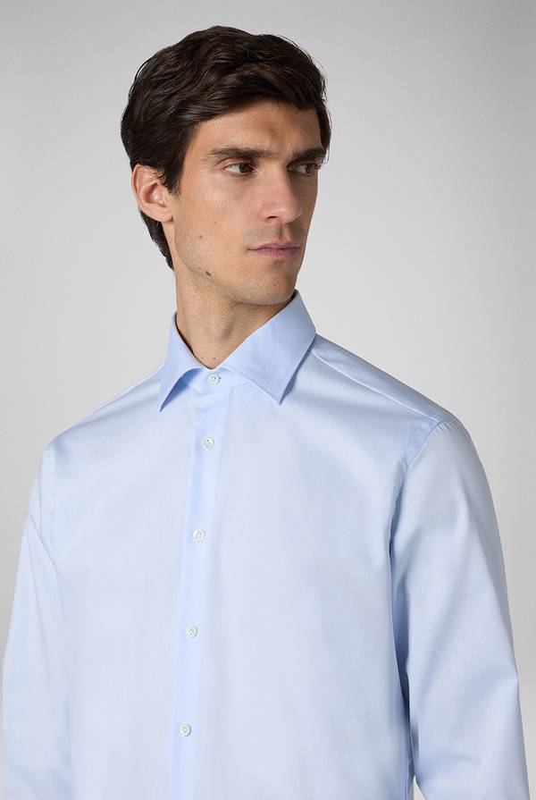 Pull Pal Zileri Camicia azzurra in cotone con collo Milano Acquista Ora