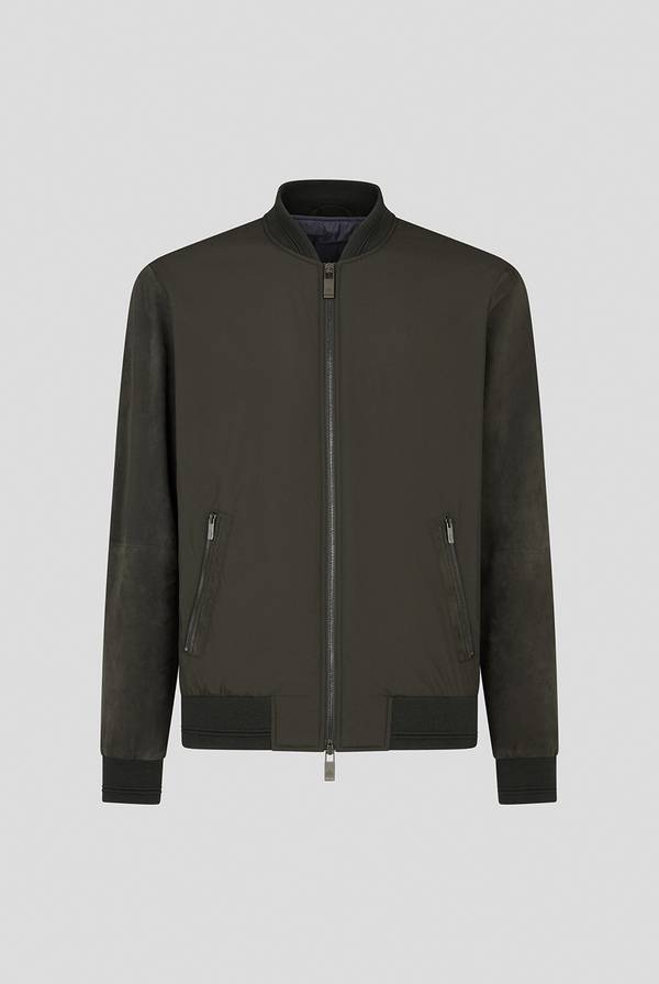 Pull Pal Zileri Varsity jacket in nylon con maniche in suede Economico