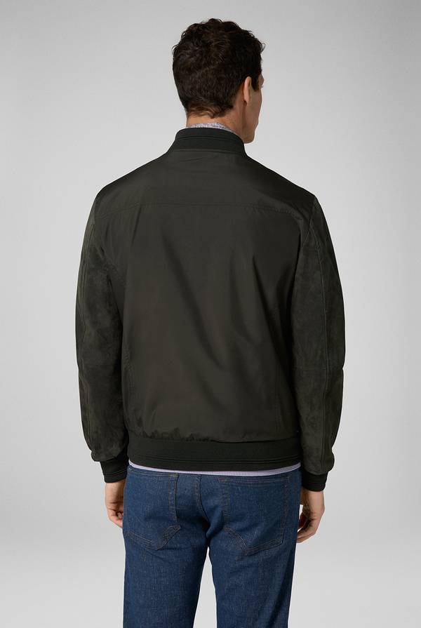 Pull Pal Zileri Varsity jacket in nylon con maniche in suede Economico