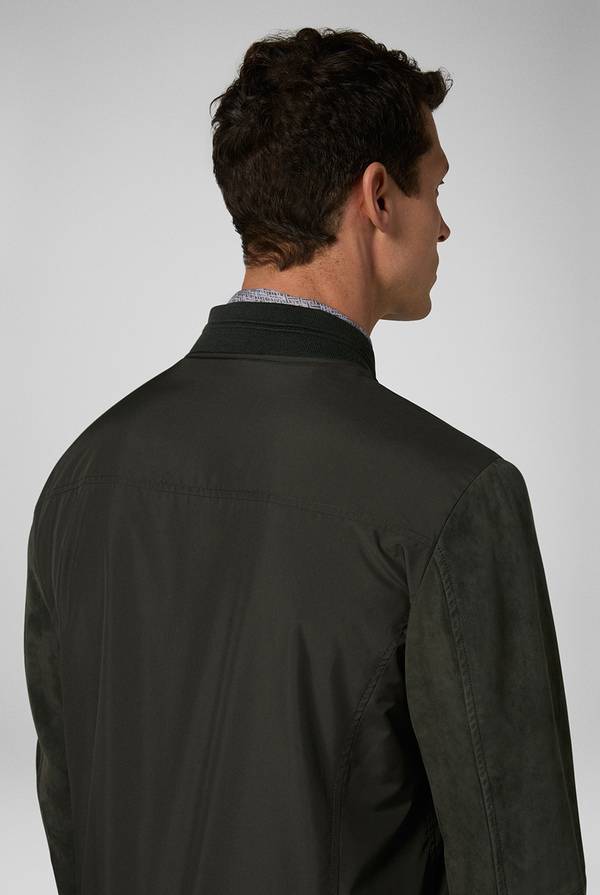 Pull Pal Zileri Varsity jacket in nylon con maniche in suede Economico