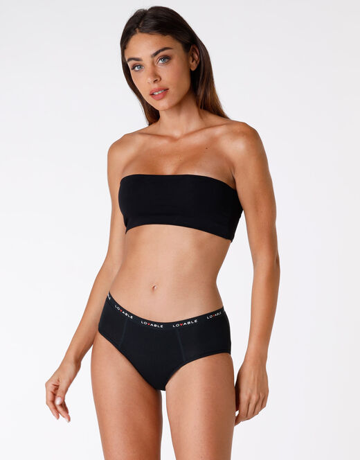 Lovable Culotte da ciclo lavabile flusso medio in cotone biologico certificato, nero Latest fashion