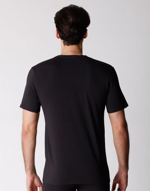 Lovable T-shirt scollo a V uomo in cotone biologico, confezione x2 nero Offerta