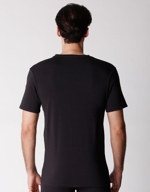 Lovable T-shirt girocollo uomo bipack in cotone biologico, nero Outlet